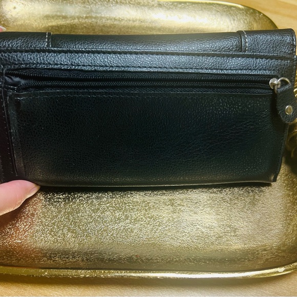 #1532** Vintage Black Genuine Leather Wallet - Picture 9 of 15